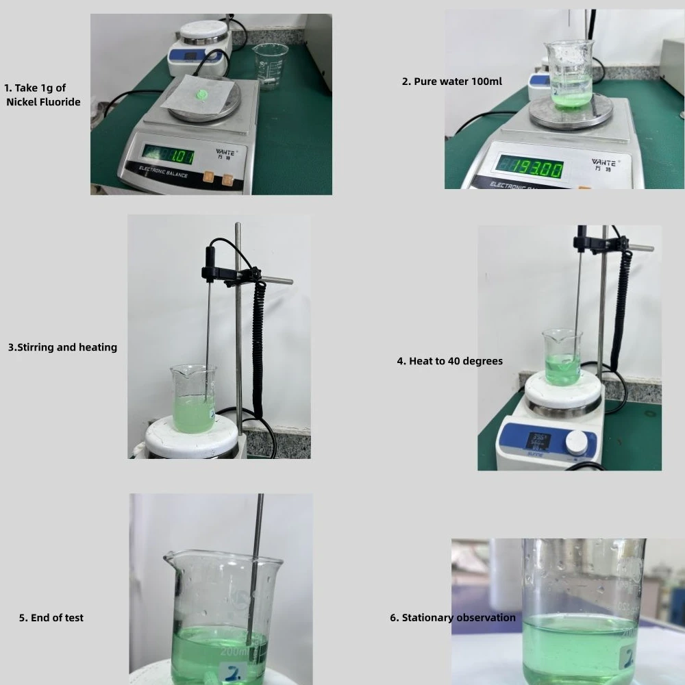Fluoruro de n&iacute;quel: usos, aplicaciones y consideraciones de disoluci&oacute;n